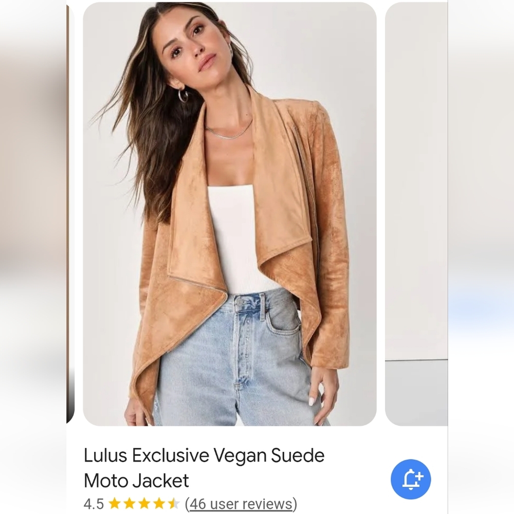 Lulu's Vegan Suede Moto Jacket
